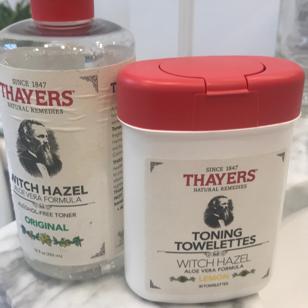 THAYERS WITCH HAZEL TONER AND TOWLETTES